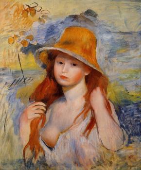 Young Woman in a Straw Hat II